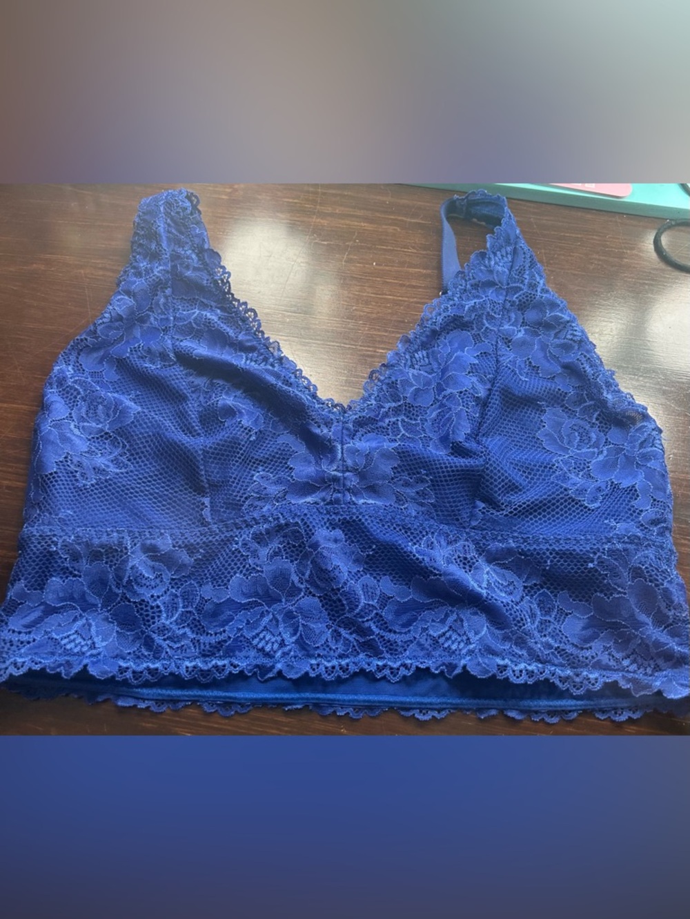 Savage X Fenty Lace Bralette in Royal Blue